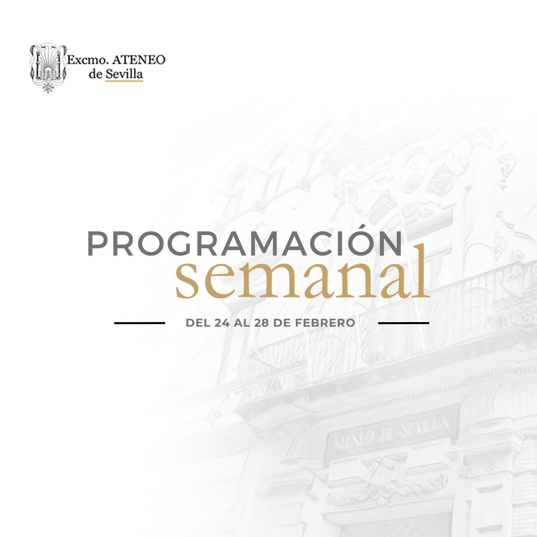 Ateneo de Sevilla (@ateneodesevilla) on Twitter photo ❇️ Comienza una semana marcada por el #DiadeAndalucia que celebraremos el jueves 27 con la conferencia “El Día de Andalucía en el Ateneo”, ofrecida por D. Javier Delmás Infante presidente de la Fundación Blas Infante (<a href="/FundBlasInfante/">Fundación Blas Infante</a> ).
👉Además, disfrutaremos con un concierto ❇️ Comienza una semana marcada por el #DiadeAndalucia que celebraremos el jueves 27 con la conferencia “El Día de Andalucía en el Ateneo”, ofrecida por D. Javier Delmás Infante presidente de la Fundación Blas Infante (<a href="/FundBlasInfante/">Fundación Blas Infante</a> ).
👉Además, disfrutaremos con un concierto