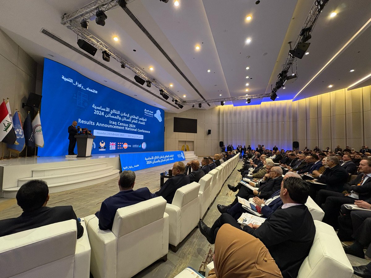 UNAMI (@uniraq) on Twitter photo Iraq’s 2024 Census is more than numbers—it’s key to inclusive and sustainable development!
"The UN remains a steadfast partner in Iraq’s journey towards a sustainable future." – <a href="/G_Isaczai/">Ghulam M. Isaczai غلام .م. اسحق زي</a>, UN Resident Coordinator at the Census Results Conference.
Read more: Iraq’s 2024 Census is more than numbers—it’s key to inclusive and sustainable development!
"The UN remains a steadfast partner in Iraq’s journey towards a sustainable future." – <a href="/G_Isaczai/">Ghulam M. Isaczai غلام .م. اسحق زي</a>, UN Resident Coordinator at the Census Results Conference.
Read more: