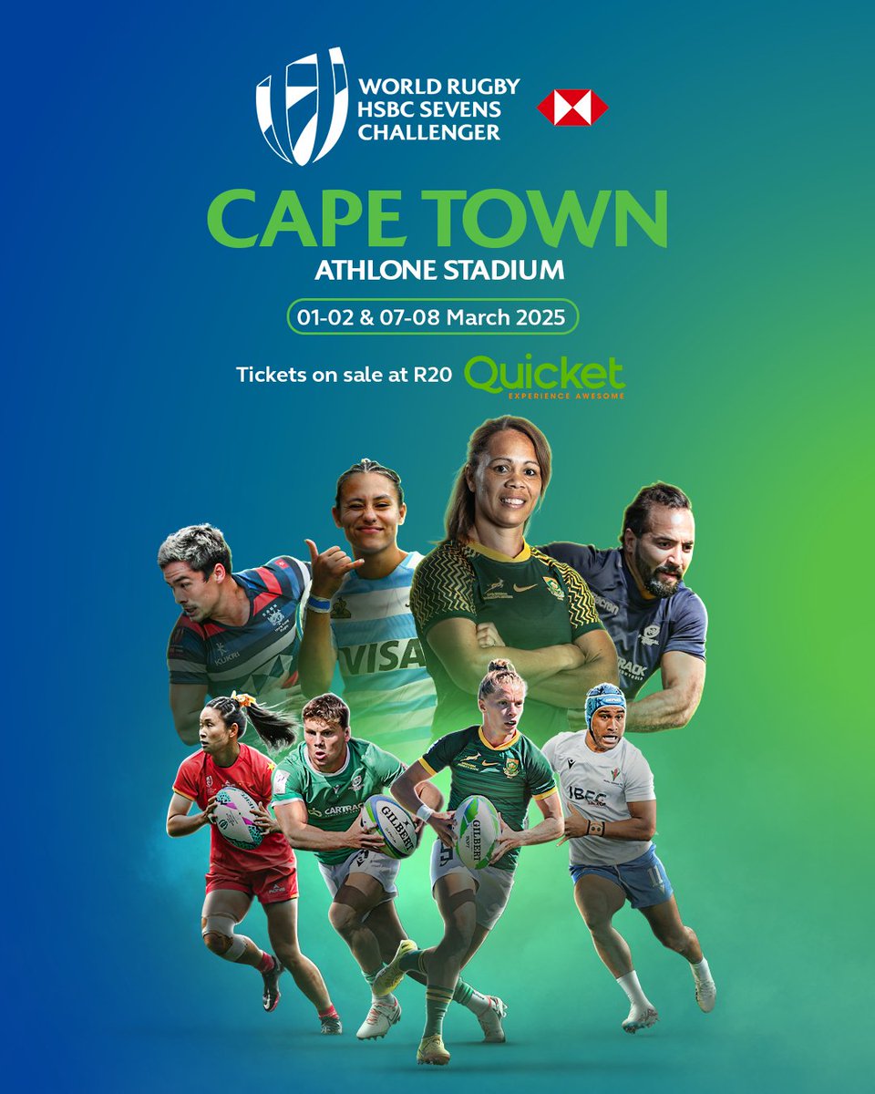 The #7sChallengerSeries is here! Don’t miss out on any of the action and show your support for the #BokWomen7s 💚💛!

Tickets available here: bit.ly/4bd1Neq
