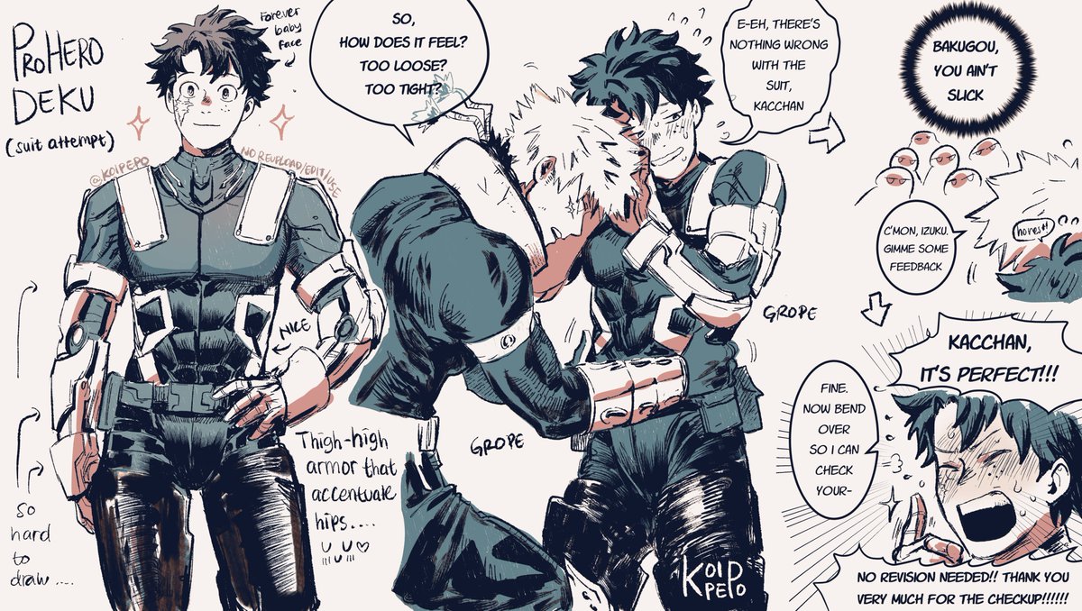 prohero Deku suit attempt (and very attentive Dynamight) #bnha #bakudeku #bkdk