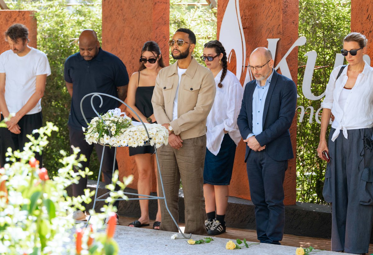 Kigali_Memorial's tweet photo. EGOT winner @johnlegend and his team paid respects to the victims of the Genocide against the Tutsi. https://t.co/wWebtmiDWO