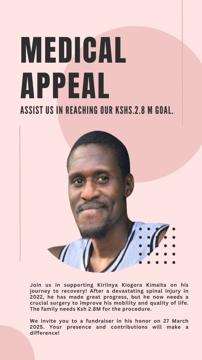 nkatha_maureen's tweet photo. Today is my brother’s birthday, and I’d love to ask a few of my followers to help contribute something small to his Mchanga link as a birthday gift. We’re rallying support to help him regain his mobility as we prepare for his operation in India & it would mean the world to him.  

For those who can, we’ll also be holding a physical fundraiser on (March 27th at CITAM Valley Road from 5:30 PM)

Please note that this initiative is entirely voluntary. Thank you for your kindness and support 🫶🏽

https://t.co/x12Wap4gNa