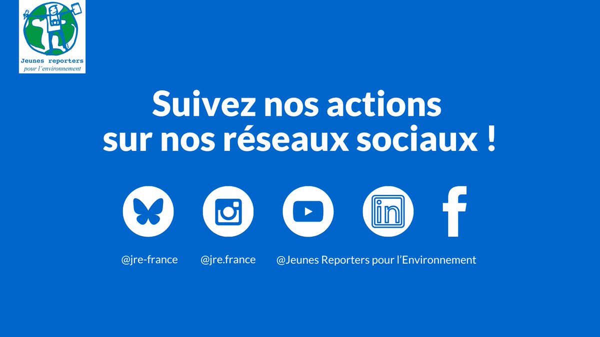 Retrouvez-nous sur les réseaux sociaux !  

 👉  Bluesky : bsky.app/profile/jre-fr…
👉 Instagram : instagram.com/jre.france/
👉Linkedin : linkedin.com/showcase/jeune… 
👉Youtube : youtube.com/@jeunesreporte…
👉Facebook : facebook.com/jeunesreporter…