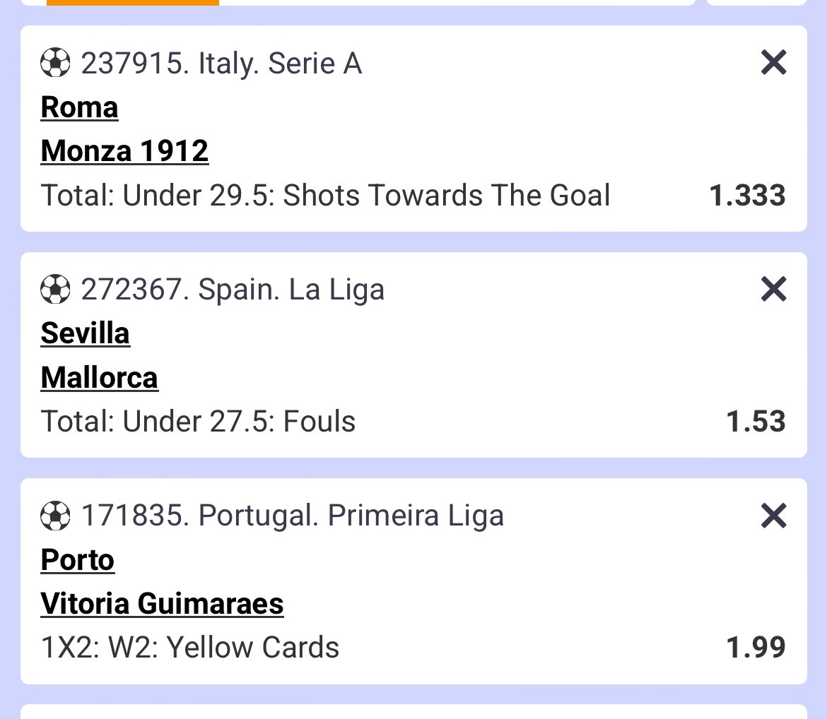BET OF THE DAY 
PARIPESA booking code➡️ VKZ4J
Total Odds: 4
STAKE HIGH 

Register PARIPESA here👇
📲 paripesa.bet/gwisa

Use my promo code 👉🏿 GWISA
To Get 300% of your first🎁
