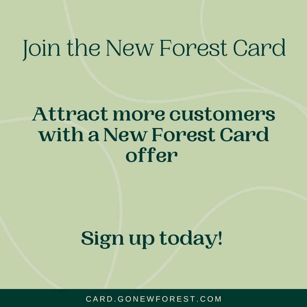 Want to attract more customers and increase your visibility? Joining the New Forest Card Scheme is a fantastic way to connect with thousands of locals and visitors looking to shop, dine, and explore locally. Sign up today and start reaping the benefits: bit.ly/3j5EdWP