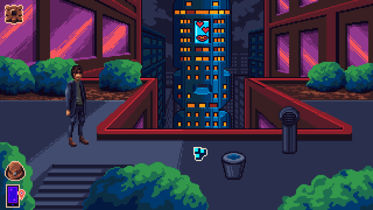 I'm working on Neon Hearts City, a cyberpunk-themed point and click adventure set in a dystopian future. 

Coming soon!

#indiegame #indiedev #adventuregame #pointandclick #cyberpunk #dystopian