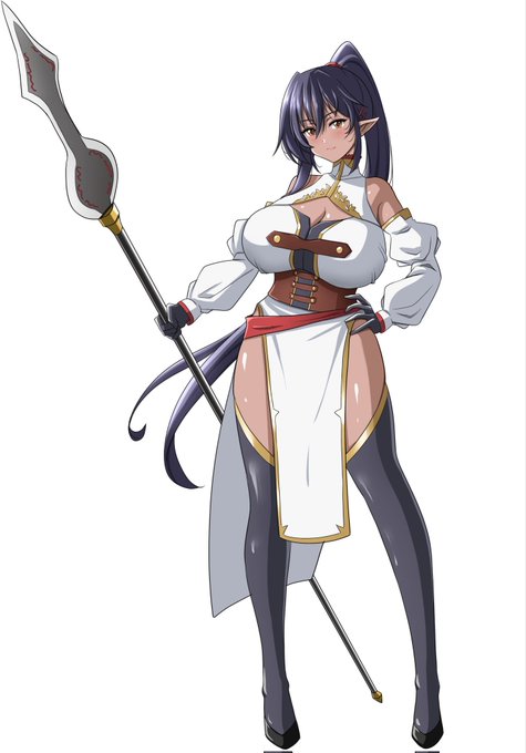 サークルカット用に描いたオリキャラっ娘です!
褐色の槍使いというイメージです! 