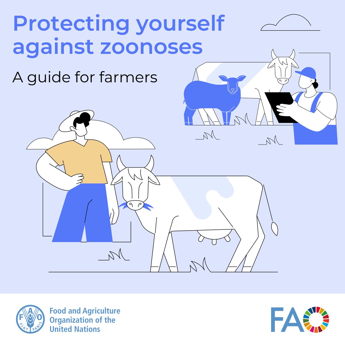 FAO Livestock (@faolivestock) on Twitter photo 👩🌾 Farmers: Your health is as important as your livestock's!
Learn how to prevent zoonotic diseases with <a href="/FAO/">Food and Agriculture Organization</a>'s practical guide.
📘 Read it here openknowledge.fao.org/items/c51ec499…
#FarmerSafety #Zoonoses #LivestockHealth 👩🌾 Farmers: Your health is as important as your livestock's!
Learn how to prevent zoonotic diseases with <a href="/FAO/">Food and Agriculture Organization</a>'s practical guide.
📘 Read it here openknowledge.fao.org/items/c51ec499…
#FarmerSafety #Zoonoses #LivestockHealth