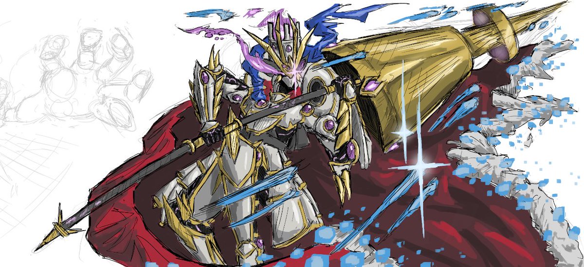 NewishS's tweet photo. Doodled Accesscode, but like he's a King and he's got drip or something.. idk.. it was late...

#yugioh #yugiohfanart #AccesscodeTalker https://t.co/8RauS8FQjM
