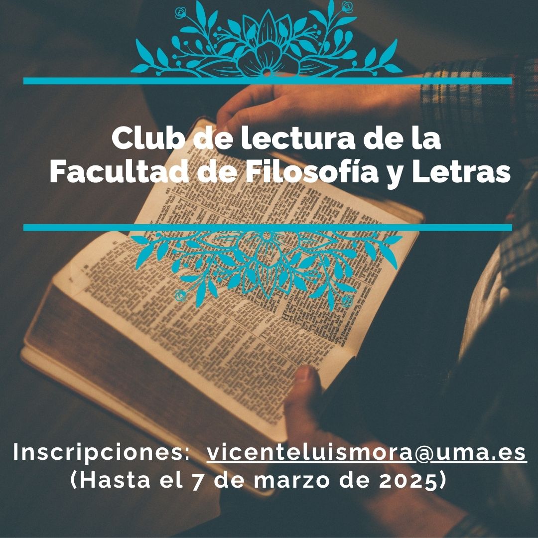 ¡Se inaugura el Club de lectura de la Facultad de Filosofía y Letras!
Os dejamos toda la info en nuestra web: uma.es/facultad-de-fi…