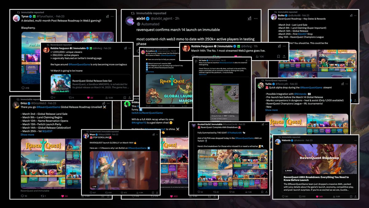 Auli (@aulijk) on Twitter photo HYPE for <a href="/RavenQuestGame/">RavenQuest</a> Global Release is off the charts!
If you're looking to grind RavenQuest, these are the Top 5 Guilds that come to mind:
- <a href="/Goated_Guild/">Goated Guild | Immutable</a>
- @Xplore_wpgg
- <a href="/TempestGuild/">Tempest Gaming Guild</a>
- <a href="/90_CLUB_/">90 CLUB</a>
- <a href="/D3gens/">D3gens</a>
If you need intros to any of these Guilds, hit me up. HYPE for <a href="/RavenQuestGame/">RavenQuest</a> Global Release is off the charts!
If you're looking to grind RavenQuest, these are the Top 5 Guilds that come to mind:
- <a href="/Goated_Guild/">Goated Guild | Immutable</a>
- @Xplore_wpgg
- <a href="/TempestGuild/">Tempest Gaming Guild</a>
- <a href="/90_CLUB_/">90 CLUB</a>
- <a href="/D3gens/">D3gens</a>
If you need intros to any of these Guilds, hit me up.