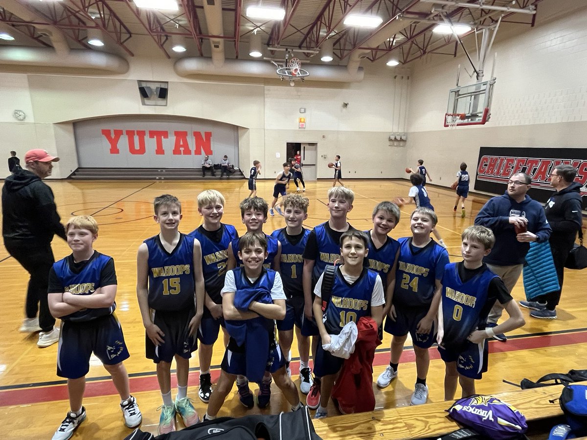 WahoopsBball's tweet image. Congrats to our 6th grade boys for going 3/3 and taking home the gold medal🥇 at the Yutan tournament over the weekend! Nice job, boys and coaches!👏
#Wahoops #youthbasketball