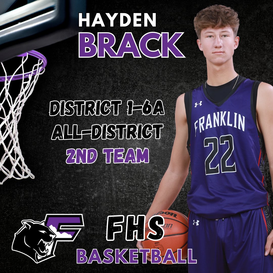Please help us congratulate Hayden Brack for being selected to the District 1-6A, All-District 2nd Team.