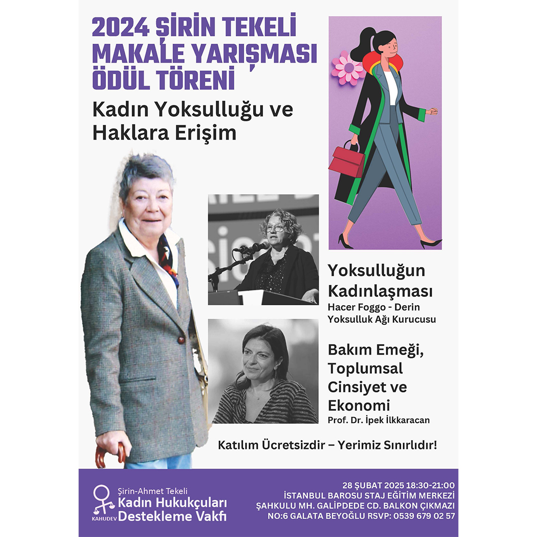 Şirin Tekeli Makale Yarışması 2024 Ödül Törenine Davetlisiniz! kahudev.org.tr/duyuru/kahudev…
