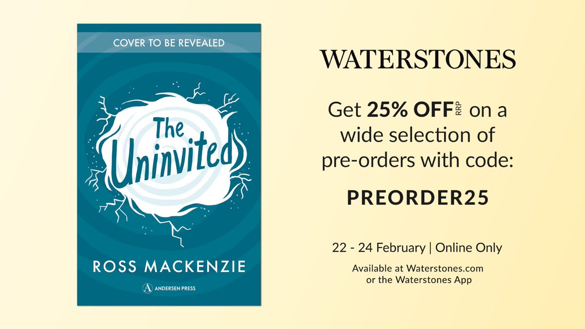 Waterstones have included my upcoming book The Uninvited in their 25% off upcoming titles list! waterstones.com/campaign/25-of…