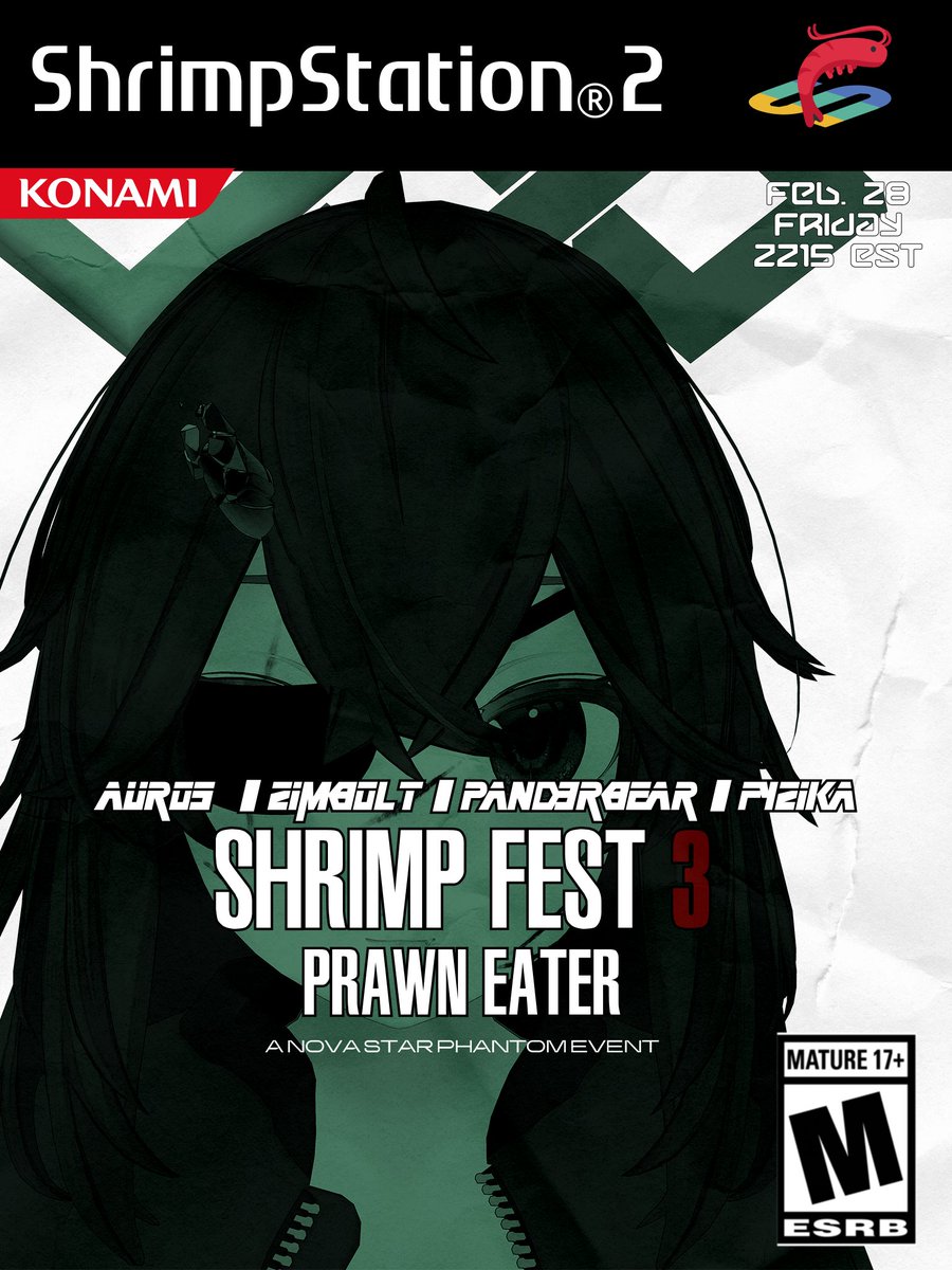 nova (@novastarphantom) on Twitter photo It is time, long awaited Shrimp fest 3 poster. ๐ฆ
Poster was made by <a href="/Feathermoon_VRC/">Feathermoon_VRC</a>
Time starts at 10pm EST.
DJs:
Auros
<a href="/Zimbolt/">Zimbolt</a>
<a href="/Pand3rBear/">Pand3rBear</a>
<a href="/fyzika_/">Fyzika</a> It is time, long awaited Shrimp fest 3 poster. ๐ฆ
Poster was made by <a href="/Feathermoon_VRC/">Feathermoon_VRC</a>
Time starts at 10pm EST.
DJs:
Auros
<a href="/Zimbolt/">Zimbolt</a>
<a href="/Pand3rBear/">Pand3rBear</a>
<a href="/fyzika_/">Fyzika</a>
