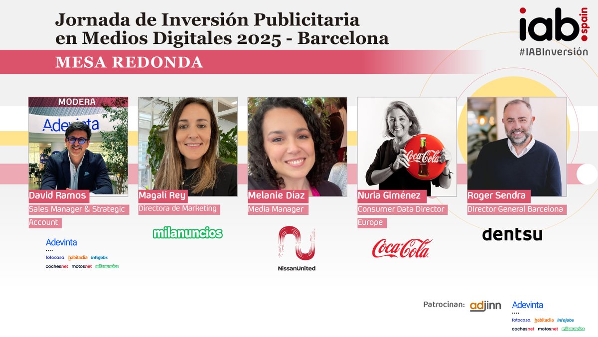¿Cómo va a evolucionar la industria publicitaria durante el próximo año? 🤔

Sobre esto y mucho más hablaremos mañana, a partir de las 10:00, en la Jornada de Inversión Publicitaria en Medios Digitales que hemos organizado junto a <a href="/IAB_Spain/">IAB Spain</a>.

👉 ow.ly/kN2R50V5iTZ