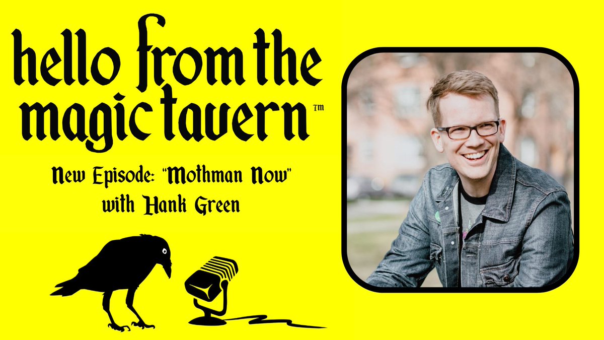 Hello from the Magic Tavern (@magictavern) on Twitter photo Hans Hoffman Science Mothman (<a href="/hankgreen/">Hank Green</a> ) is back and he's desperate to learn about what science is on Earth from Arnie. Listen to the full episode here: podcasts.apple.com/us/podcast/sea… Hans Hoffman Science Mothman (<a href="/hankgreen/">Hank Green</a> ) is back and he's desperate to learn about what science is on Earth from Arnie. Listen to the full episode here: podcasts.apple.com/us/podcast/sea…
