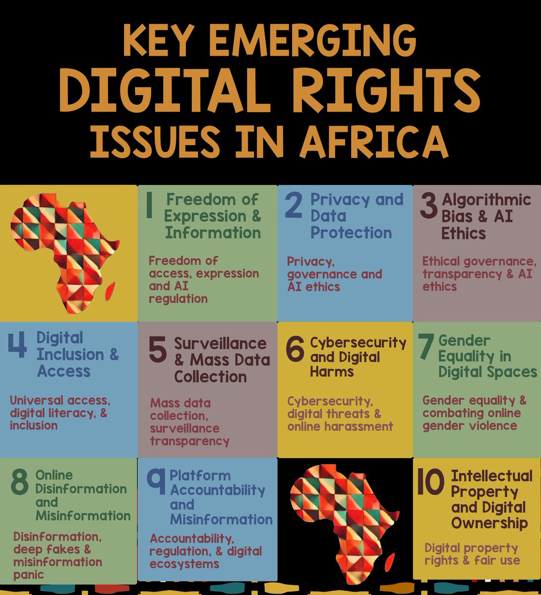 Free expression activist <a href="/EdetOjo/">Edetaen Ojo</a> highlights 10 emerging issues reshaping Africa’s digital landscape. He stresses the need to update the African Declaration on Internet Rights &amp; Freedoms to address these new challenges. See shorturl.at/tzVcp