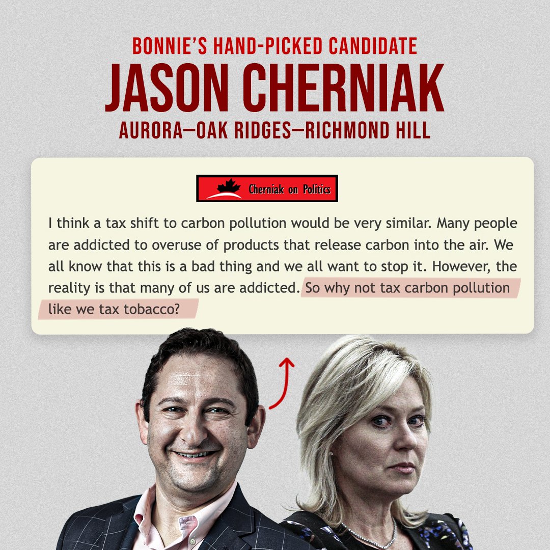 PCPressOffice's tweet image. Bonnie's Blogger in Chief, Jason Cherniak, has been calling for carbon to be taxed like tobacco for nearly 20 years.