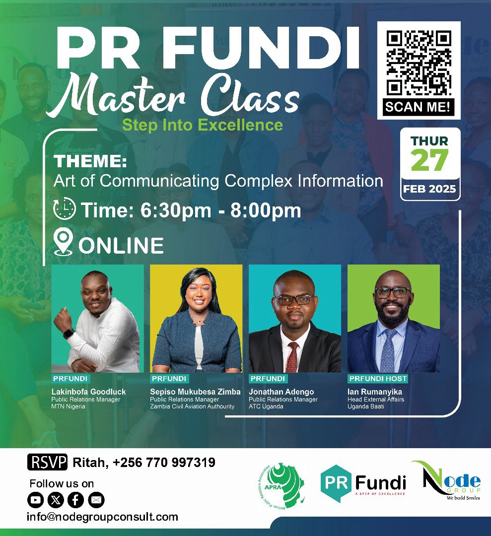 HistoryUncov's tweet image. MASTERCLASS ALERT!
This Thurs, Feb 27, 6:30pm!
Learn the art of simplifying complex info from experts @Goodluck Lakinbofa, @Sepiso Mukubesa Zimba &amp;amp; @Jonathan Adengo!
Register now!  #CommunicationMastery #PRExperts