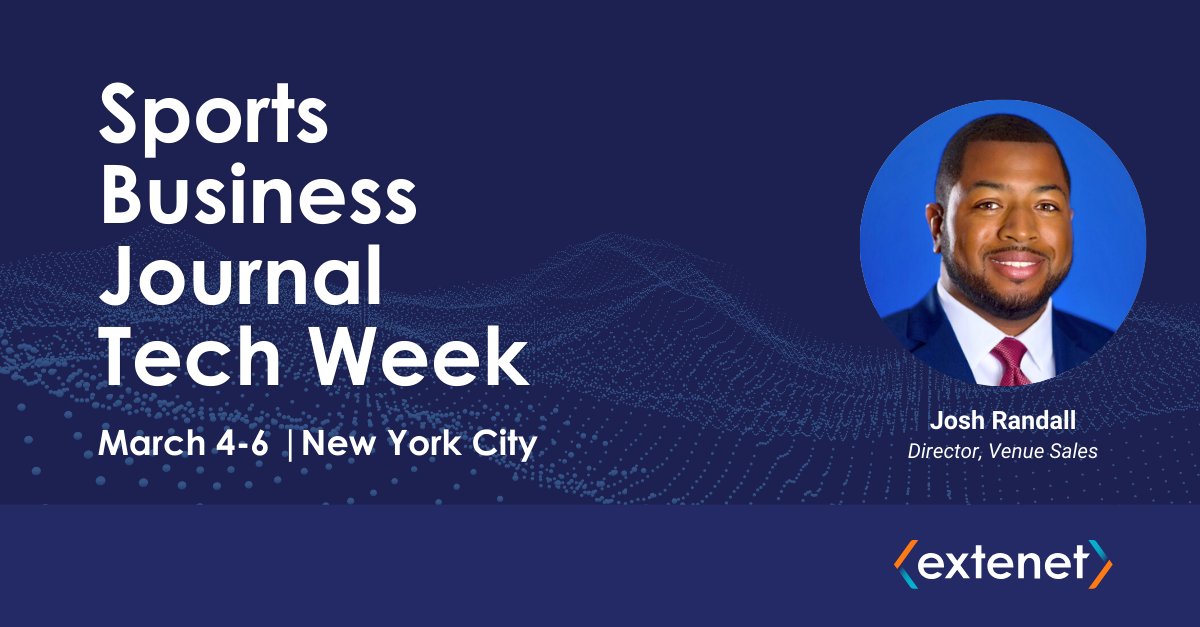 ExtenetSystems's tweet image. Are you attending @SBJ Tech Week in NYC? Our Director of Venue Sales, Josh Randall, will be there to discuss how Extenet’s 5G and private wireless can enhance venue connectivity. Connect with Josh: extenet.com/contact-us/ 

#SBJTechWeek #SportsTech #5G #PrivateWireless