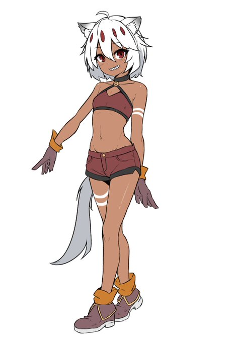 褐色獣耳キザ歯白髪オレっ子ロリ 