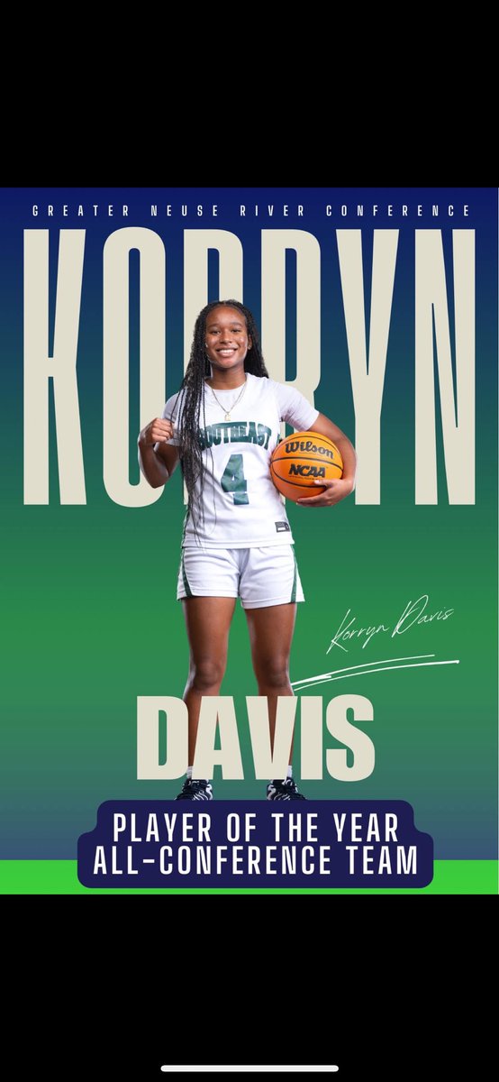 Congrats Korryn Davis Conference Player of the year!🐶<a href="/SRHS_girlsbball/">SE Raleigh WBB</a>