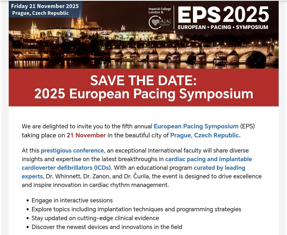 curilakarol (@curilakarol) on Twitter photo Looking forward to next EPS meeting which is occuring in November in Prague. Save the date and plan your trip to beautiful capital of Czech Republic.
<a href="/ZacharyWhinnett/">Zachary Whinnett</a> <a href="/ZanonFrancesco/">Francesco Zanon</a> <a href="/kvernooy/">Kevin Vernooy</a> <a href="/Marek_Jastrz_EP/">Marek Jastrzębski</a> <a href="/Dr_JozaEP/">Jacqueline Joza</a> <a href="/OCanoPerez/">Óscar Cano</a> <a href="/SergioRichterMD/">Sergio Richter</a> <a href="/clementy_ep/">Nicolas Clementy</a> <a href="/ugurcanpolatmd/">Ugur Canpolat</a> Looking forward to next EPS meeting which is occuring in November in Prague. Save the date and plan your trip to beautiful capital of Czech Republic.
<a href="/ZacharyWhinnett/">Zachary Whinnett</a> <a href="/ZanonFrancesco/">Francesco Zanon</a> <a href="/kvernooy/">Kevin Vernooy</a> <a href="/Marek_Jastrz_EP/">Marek Jastrzębski</a> <a href="/Dr_JozaEP/">Jacqueline Joza</a> <a href="/OCanoPerez/">Óscar Cano</a> <a href="/SergioRichterMD/">Sergio Richter</a> <a href="/clementy_ep/">Nicolas Clementy</a> <a href="/ugurcanpolatmd/">Ugur Canpolat</a>