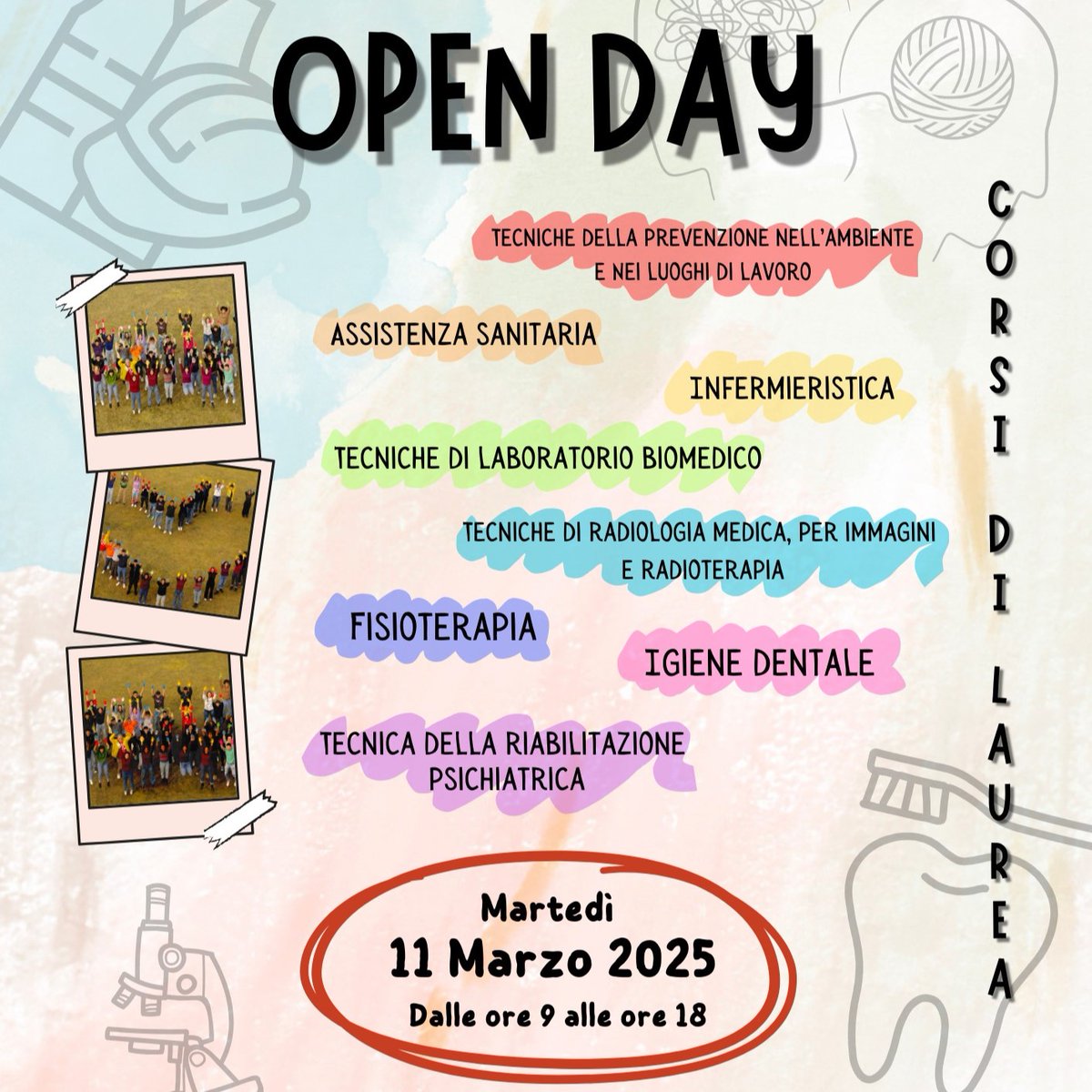 Open day professioni sanitarie a Trento. 
📆Martedì 11 marzo 
🕘Dalle 9 alle 18
📍Polo Universitario delle Professioni Sanitarie – Via Briamasco 2
Non è richiesta iscrizione
📩Info: studenti.universitari@apss.tn.it
#professionisanitarie #trentino