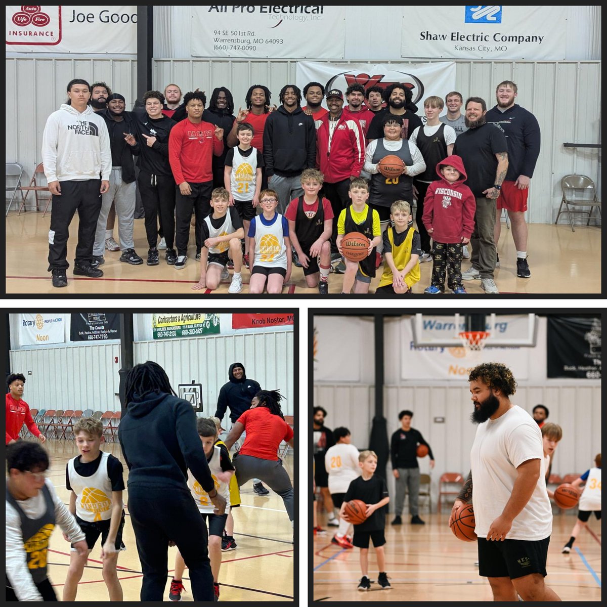 Mules Football has surpassed 450+ hours of Community Service this semester! Recent volunteer efforts have been at the Warrensburg Food Pantry, The YES Center, Journey Home, Big Bro/Big Sis, and Ducks Unlimited! #EPIC