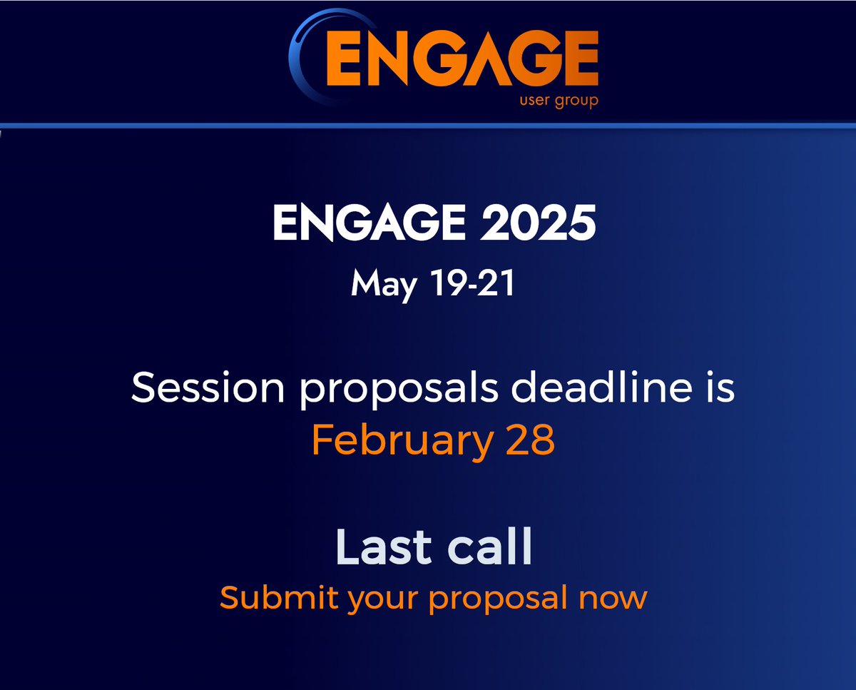 Share Your Knowledge at Engage 2025!

Do you have valuable insights or expertise to share? Don’t miss this opportunity to take the stage!

Submit your session proposal by this Friday and become a speaker at this year’s event.

#HCLSoftware #EngageUG