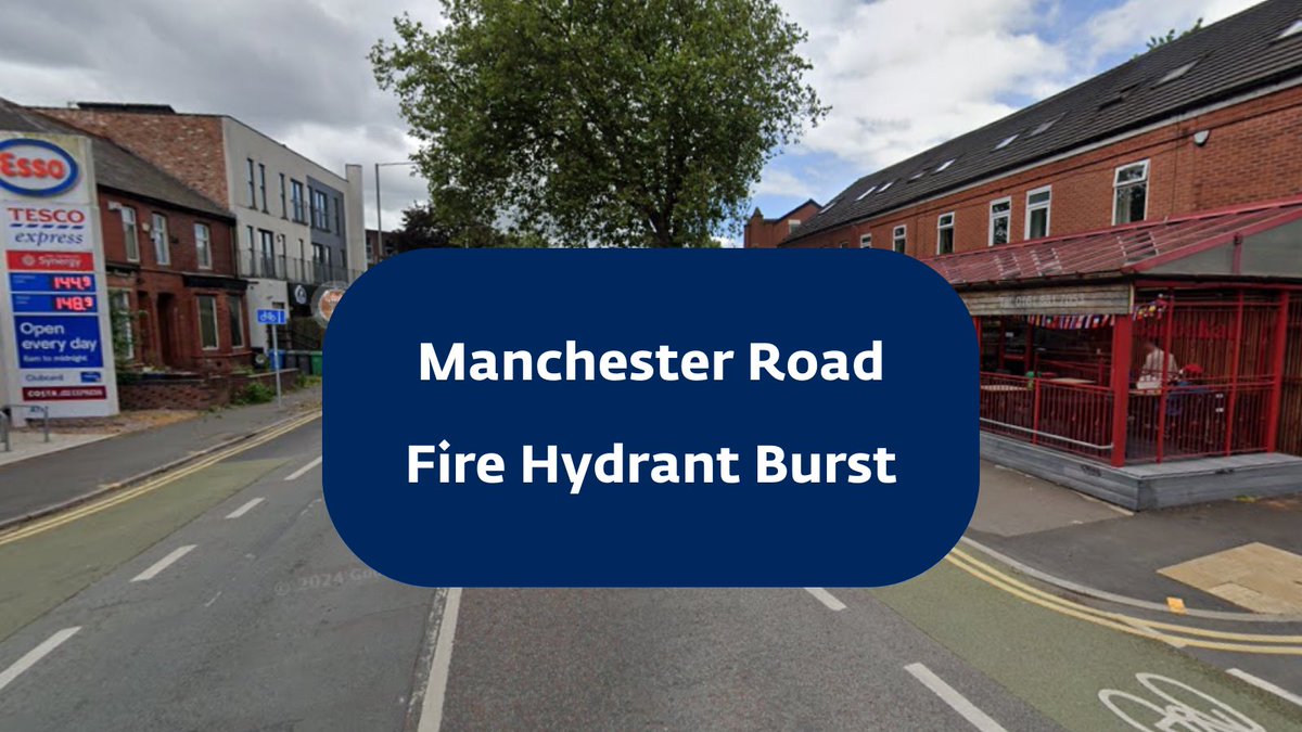 🚗 Manchester Road Update🏍️

We are working with United Utilities to fix a burst fire hydrant near to Longford Road, to make sure there are no delays to our resurfacing work.

During this time, temporary two-way lights will be in place and we will update you on progress.