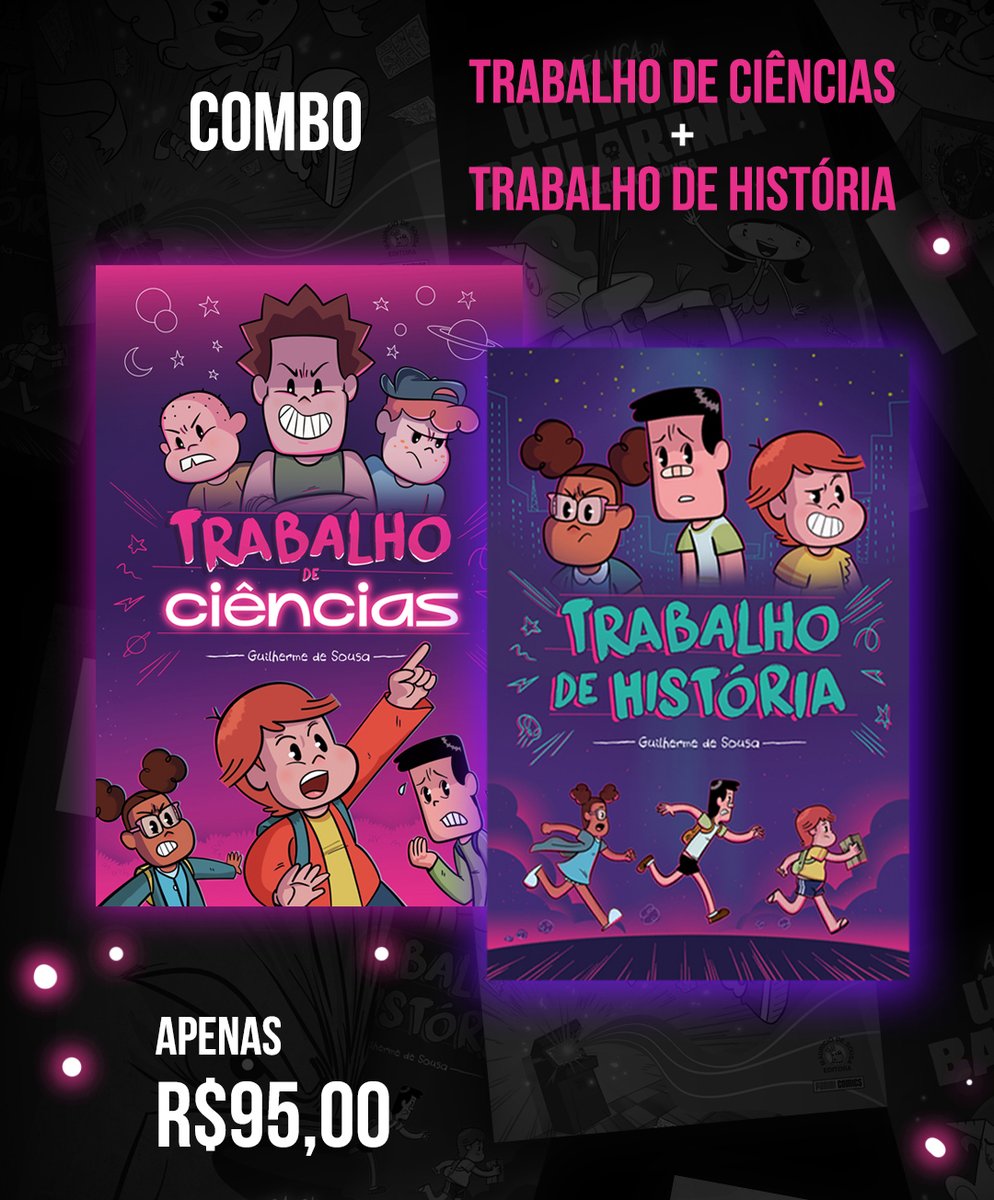 Chegaram os combos com minhas novas HQs Trabalho de Ciências e Monstros Não Dizem Adeus.
Lembrando que todas as minhas HQs adquiridas no site da Korja dos Quadrinhos são enviadas assinadas e com frete grátis!
Acesse: korja.lojaintegrada.com.br/marca/guilherm…