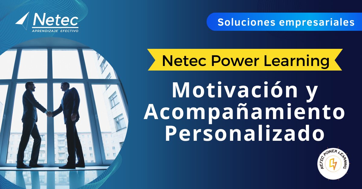 netec's tweet image. Con #NetecPowerLearning ⚡ le brindamos la motivación y el acompañamiento personalizado a cada participante de tu equipo de trabajo, para asegurar su aprendizaje, logrando disminuir los índices de abandono y rezago en sus capacitaciones 📈👉 hubs.la/Q037H54y0