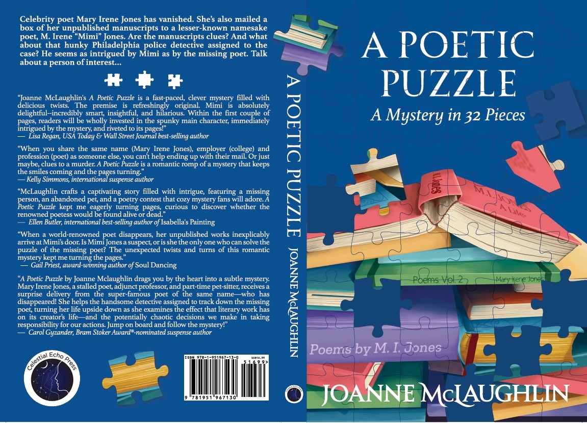 Inkwood Books in Haddonfield is always worth the trip. Stop by Saturday, March 1, at noon, and I'll be signing "A Poetic Puzzle," my new romantic mystery. Can't wait for you to meet Mimi Jones, Mike Quinn, and the rest of this quirky crew.
