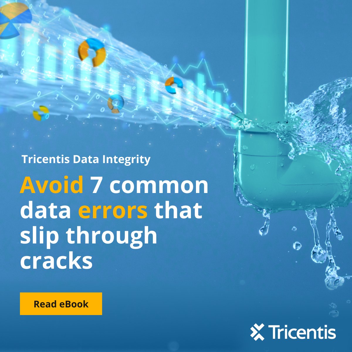 Tricentis's tweet image. A leaky faucet 🚰 or broken pipe under the sink is like a relentless, dripping 💧reminder of chaos, turning your #datapipeline into a mini disaster zone! 

Do yourself a favor! Avoid the most common ways that #data errors slip through the cracks: bit.ly/4hXdmZF