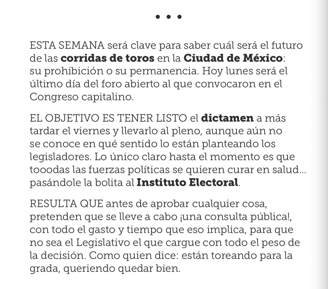 Siguiendo las órdenes de la mafia del poder, los diputados del <a href="/GPMorenaCdMex/">Grupo Parlamentario de Morena en Ciudad de México</a> buscan boicotear la iniciativa que busca prohibir la tortura y violencia animal en espectáculos públicos y privados en la ciudad de México sometiendo a una consulta ilegal que violaría la Constitución.