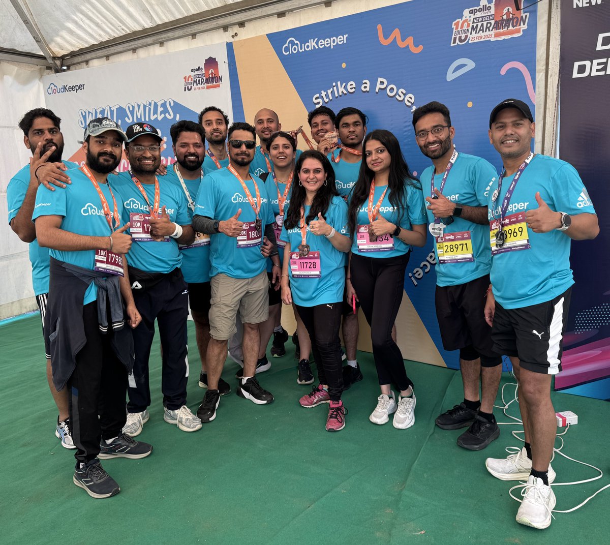 cloud_keeper's tweet photo. 🏁 We Did It! 🎉🏃‍♂️

A huge shoutout to our runners from CloudKeeper who pushed their limits and crossed the finish line at the 10th @apollotyres New Delhi Marathon! 💪👏

Until the next run… 🏃‍♀️🔥

#marathon #teamspirit #appolotyres #fitness #trending #sports #running #thankyou https://t.co/BYnGPMxWOv