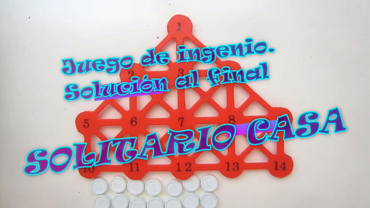 Juego de ingenio Solitario Casa, con solución.
youtu.be/4H8TxrsoFas