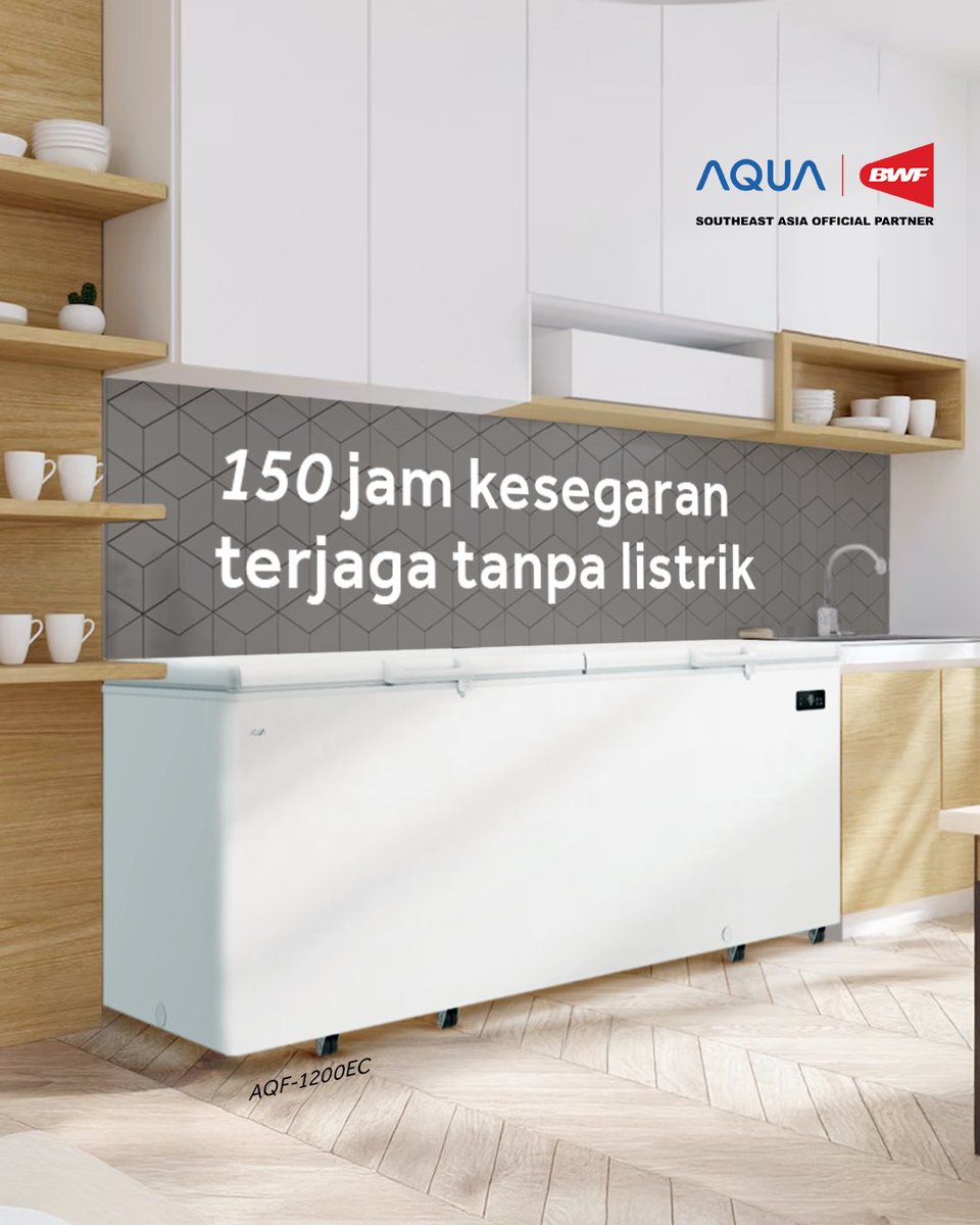 aquaelektronik's tweet photo. Kalau tiba-tiba mati listrik, pasti langsung kepikiran nasib bahan makanan di dalam freezer deh 😥 Eits, tapi bukan masalah buat freezer #AQUAElektronik AQF-1200EC, bahan makanan dalam freezer tetap beku dan segar selama 150 jam saat listrik padam.
#MoreLivingLessWorrying https://t.co/9Qmg2Wxyyi