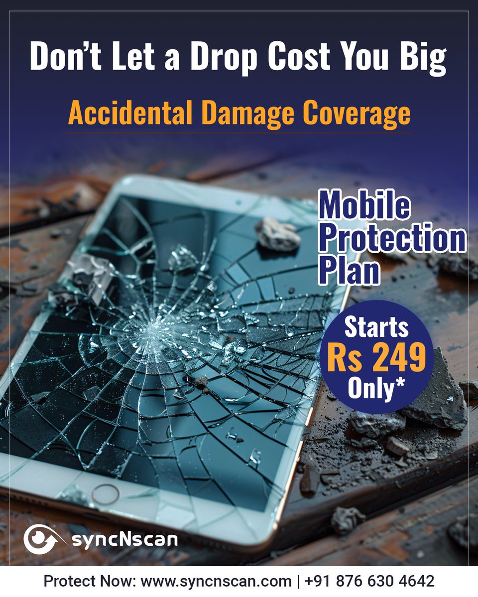 syncNscan's tweet photo. From Spills to Drops syncNscan Protects Your Device from Everyday Mishaps!
Plan starts as low as Rs 249 only. Buy Now https://t.co/Tq7MbMDjMv
#mobilegames #apple #Samsung #xiaomi https://t.co/j4eCiL5uT7