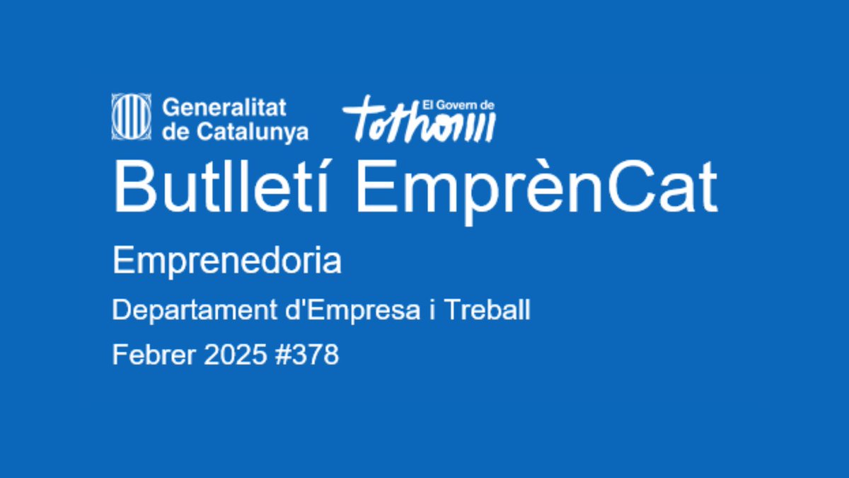 📢Nou butlletí #EmprènCat 378, amb

✅ Rècord de participació a l'#iFestcat Bootcamp
✅ Darreres places per al Taller d'#Emprenedoria amb perspectiva de gènere
✅ Article #DonaEmprèn de Dani Tost, CEO de @Virmedex

➕ i molt més a gen.cat/3XemII4 

#XarxaEmprèn