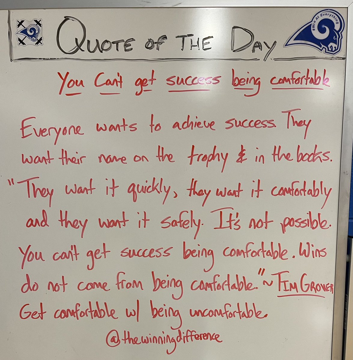Coach Ray Ostrowski (@coachrayo3313) on Twitter photo I don’t care what your paid trainer, family or your friends tell you. You CANNOT be successful and be comfortable. The two do not coexist. If you want to be better today than you were yesterday, you must learn to be uncomfortable and work - - - consistently. I don’t care what your paid trainer, family or your friends tell you. You CANNOT be successful and be comfortable. The two do not coexist. If you want to be better today than you were yesterday, you must learn to be uncomfortable and work - - - consistently.