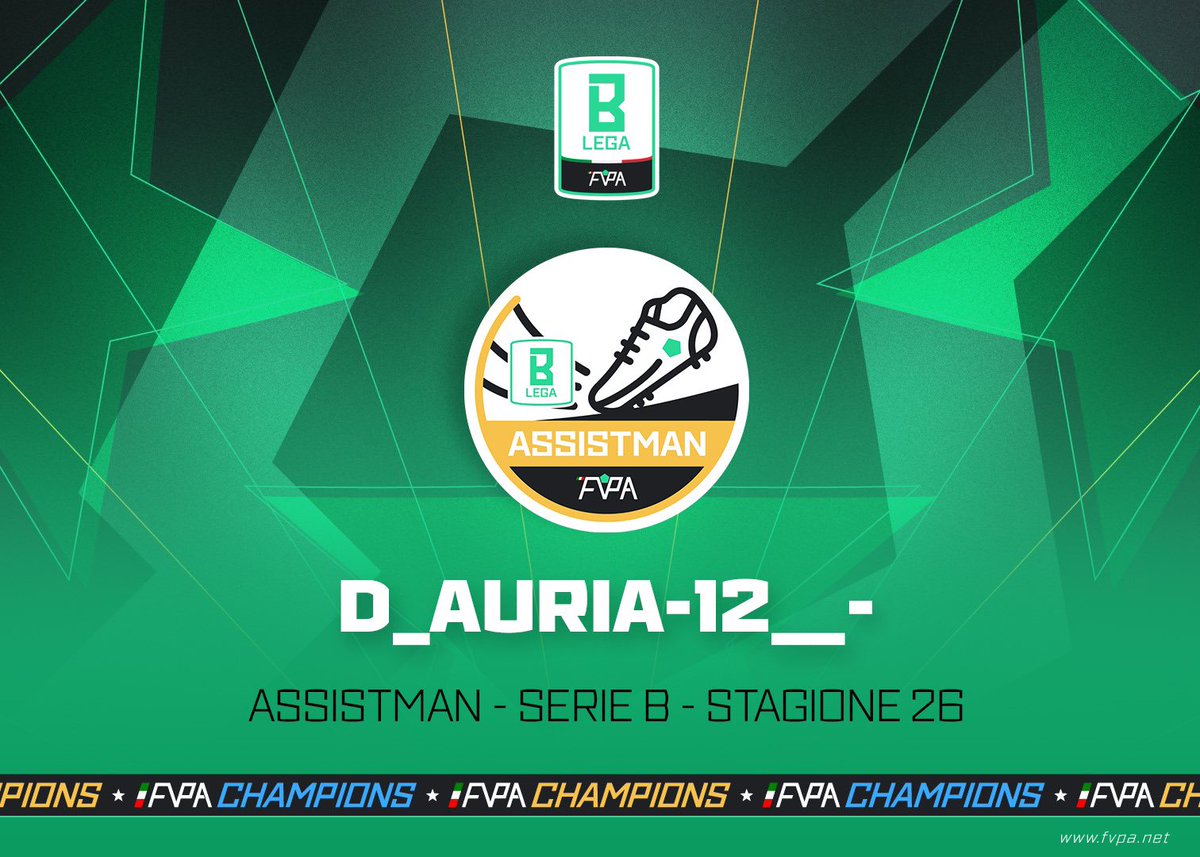 FVPA.net ๐ฎ๐น (@fvpa_net) on Twitter photo ๐ ๐๐ฌ๐ฌ๐ข๐ฌ๐ญ๐ฆ๐๐ง ๐ ๐ก๐๐๐ ๐
ฑ๏ธ
๐ค #dauria12
๐ 15
๐๐๐๐ข: <a href="/ssjuvestabiaesp/">S.S. Juve Stabia eSports</a>
๐ โก๏ธ fvpa.net/players/14393 ๐ ๐๐ฌ๐ฌ๐ข๐ฌ๐ญ๐ฆ๐๐ง ๐ ๐ก๐๐๐ ๐
ฑ๏ธ
๐ค #dauria12
๐ 15
๐๐๐๐ข: <a href="/ssjuvestabiaesp/">S.S. Juve Stabia eSports</a>
๐ โก๏ธ fvpa.net/players/14393