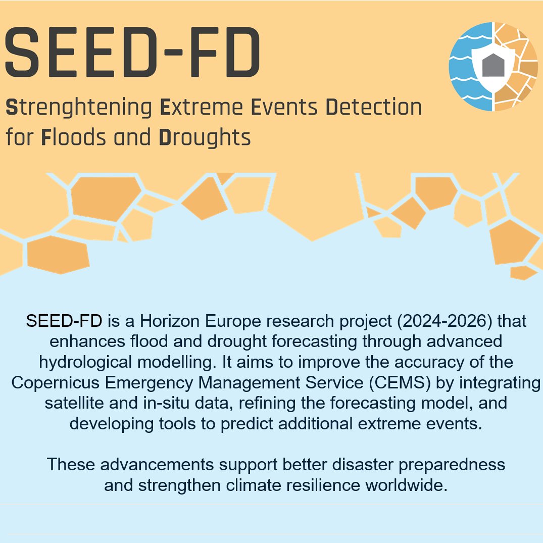 🎉 SEED-FD’s first #newsletter is out! Get updates on flood &amp; drought detection research and on our latest events. Stay informed on extreme weather prediction
👉 Read here: seed-fd.eu/newsletter-02-… #seed_fd #HorizonEU