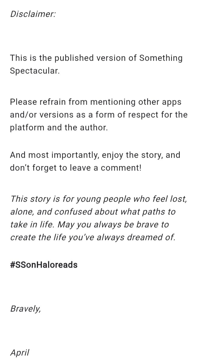 lovesAprilAvery's tweet photo. The self-published version of Something Spectacular is now on Haloreads!
#SSonHaloreads @breatheapril https://t.co/FjeD5Cyb8x