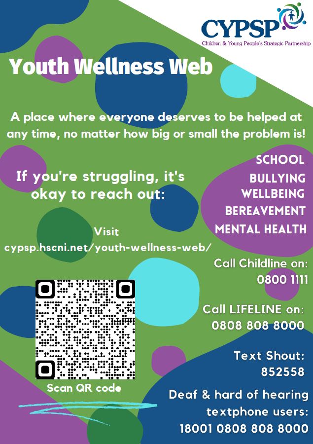 Its #EmotionalHealthDay, Visit NIs central online emotional, mental health &amp; wellbeing hub designed by young people for young people (Parents &amp; Teachers too) updated regularly with loads of advice, info &amp; signposting, videos &amp; free MH training
👉 cypsp.hscni.net/youth-wellness…