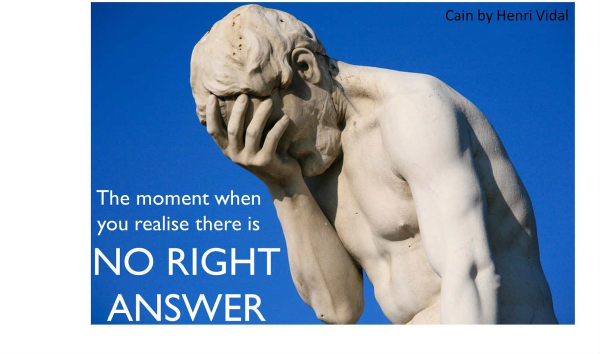 In research you have to realise that sometimes there are no right answers. This can be difficult when you are searching for that one, indisputable answer that no-one can ever criticise. That's not the way research works. #PhDchat #ECRchat