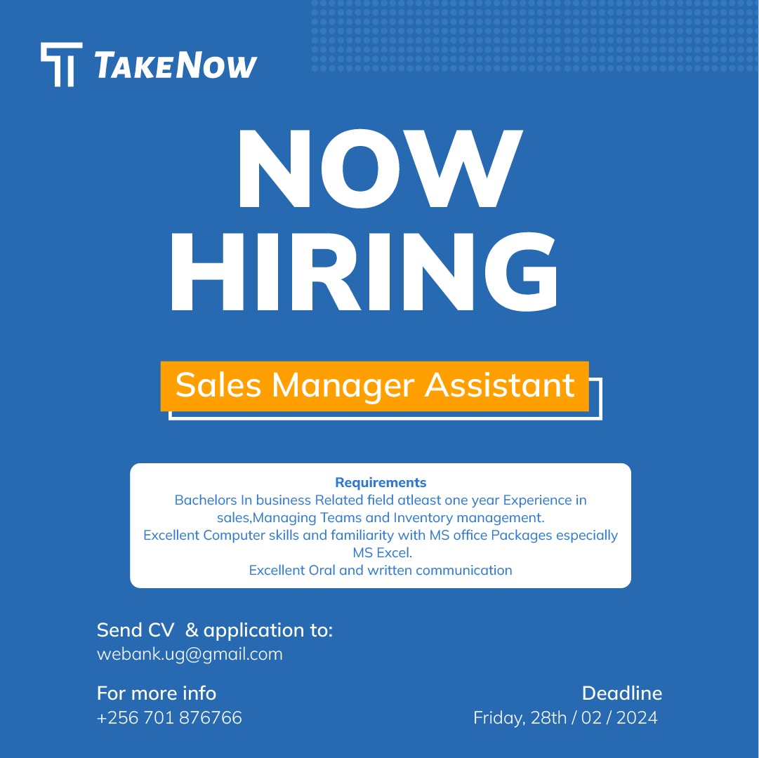 You could be the one we are looking for. 
Apply now.